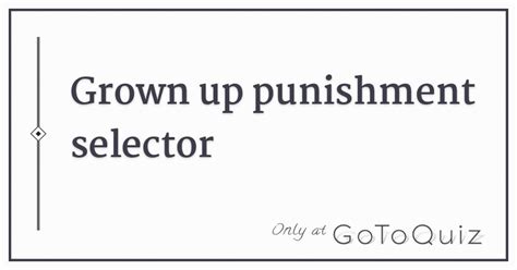 self punishment generator|Random spanking task .